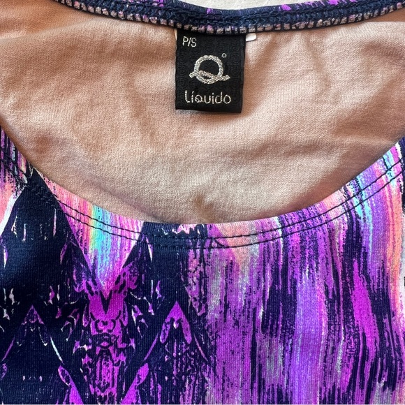 Liquido Active Yoga Vibrant Multicolored Sports Bra Size Small - Picture 3 of 6